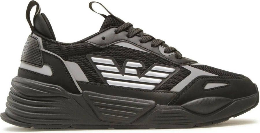 Emporio Armani EA7 Zwarte Zilveren Sneaker Black Heren