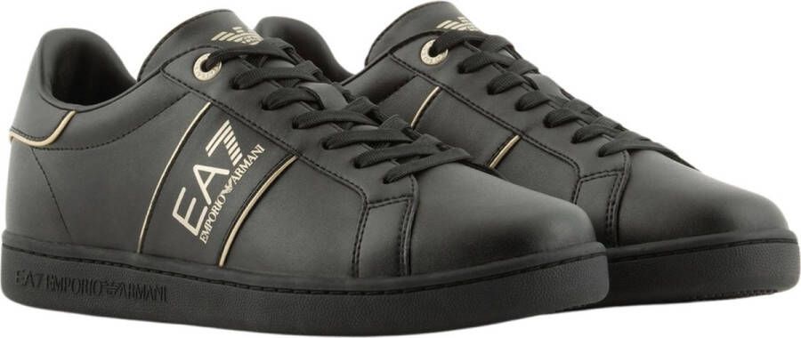Emporio Armani EA7 Klassieke Sneakers met Vetersluiting Black Heren