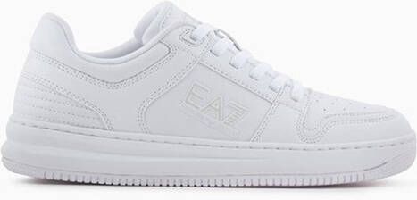 Emporio Armani Witte Vetersneakers Met Rubberen Zool