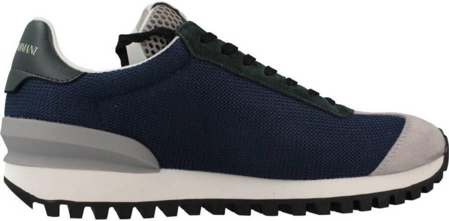Giorgio Armani Blauwe Casual Synthetische Sneakers oor Heren Blue Heren