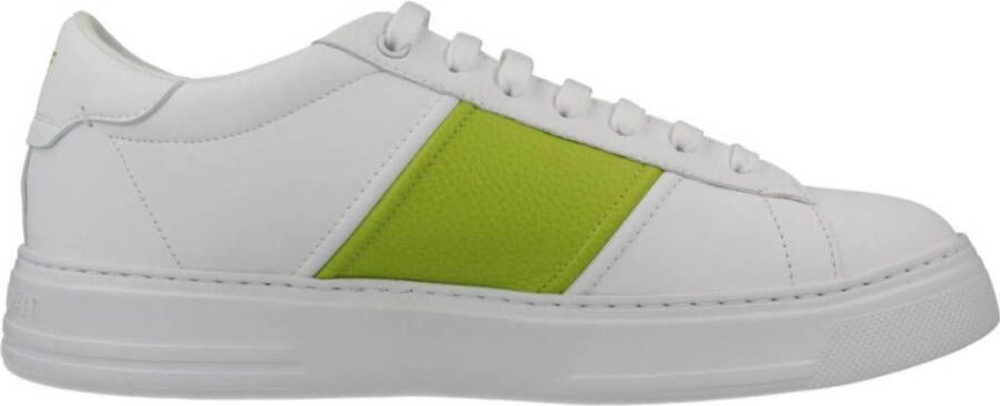 Emporio Armani Groen Witte Sneaker White Heren