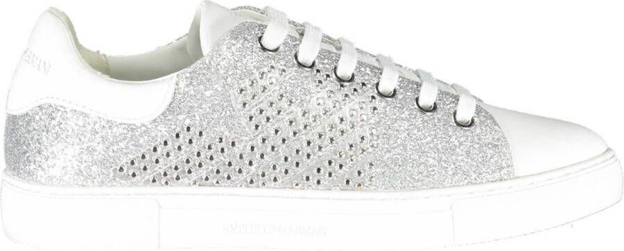 Emporio Armani Zilveren polyester sneaker