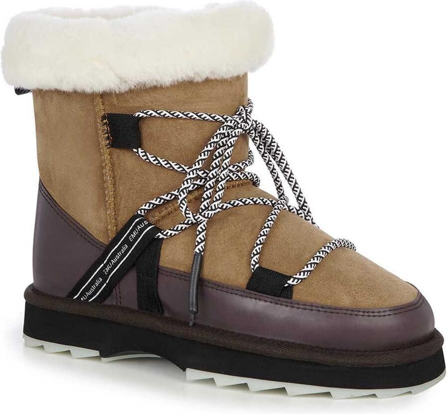 EMU -Blurred laarsje met siervetersluiting Bruin