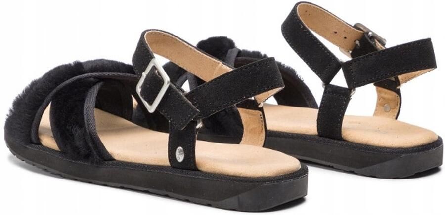 EMU Australia Dames Sandalen Zwart Natuurlijke Lederen Bovenkant