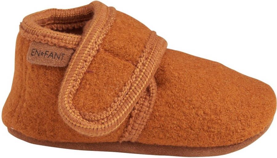 En Fant Baby Jumpsuit Baby Wool slippers Leather Brown