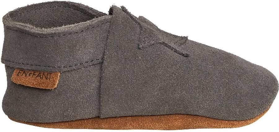 En Fant Kinder Elastischer Hausschuh Wildleder E813110-Pewter