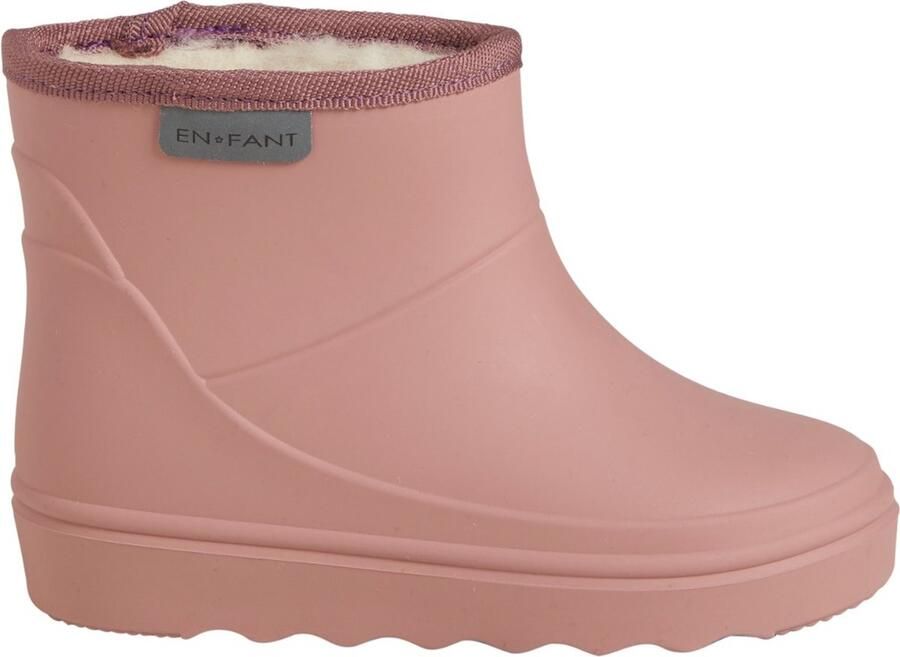 En Fant Thermo Boots Halve Regenlaars 100% Megol Rubber ZONDER weekmakers voering van zachte wol 6366 559 Old Rose oud roze Laarzen