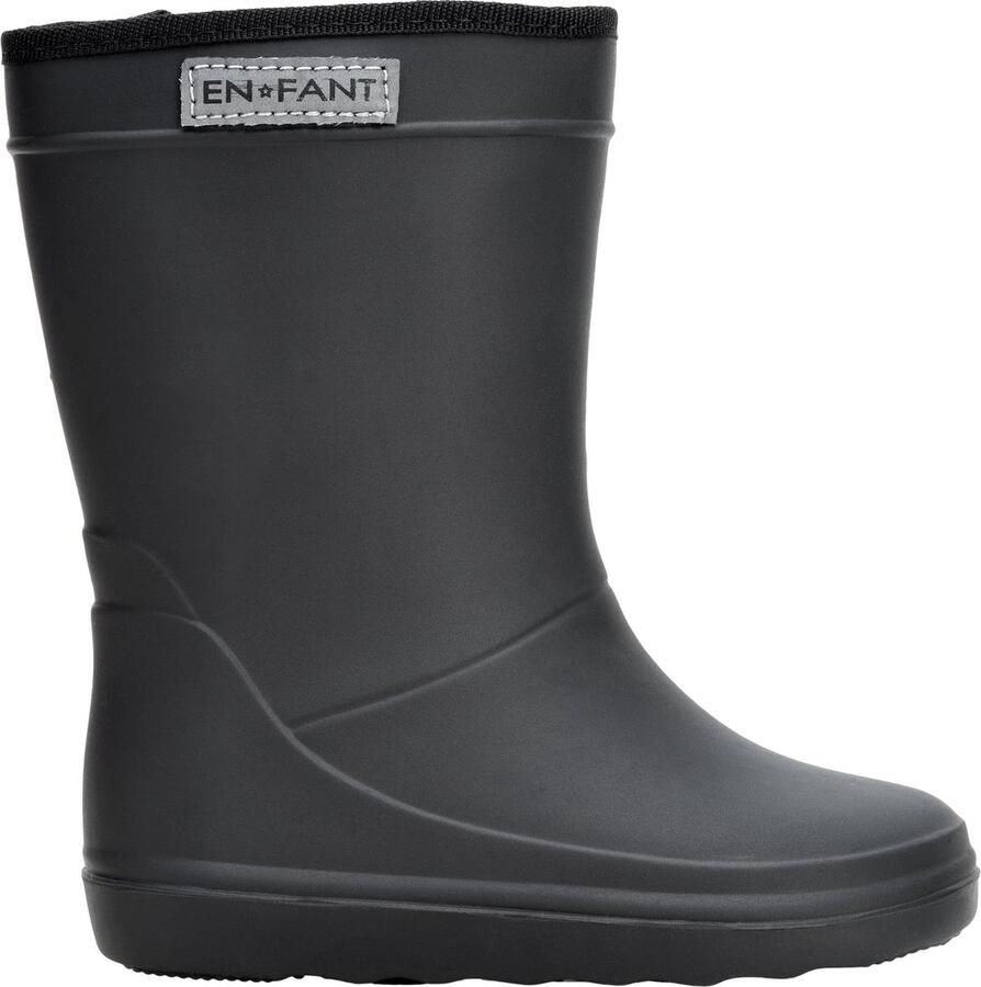 En Fant Thermo Boots Regenlaars 100% Megol Rubber ZONDER weekmakers voering van zachte wol Solid 6149 Black laarzen