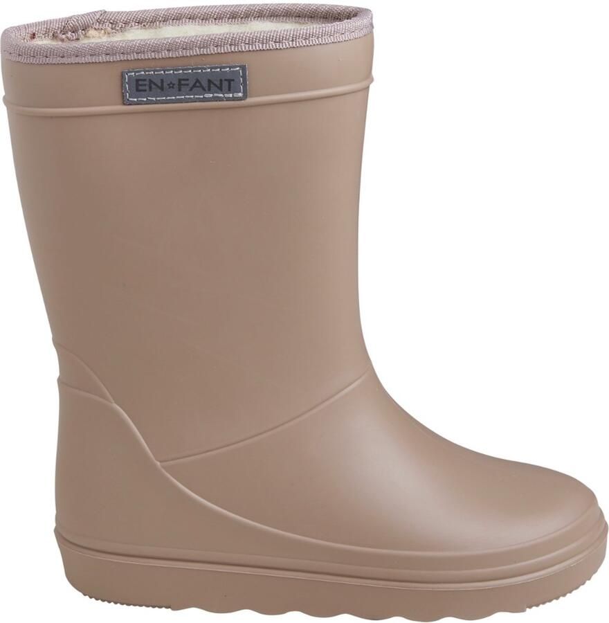 En Fant Thermo Boots Regenlaars 100% Megol Rubber ZONDER weekmakers voering van zachte wol Solid 6149 Portabella Maat Laarzen