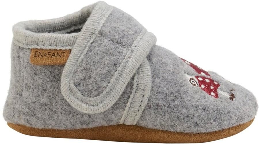 En Fant Kinderslippers Wool Slippers mit -borduursel