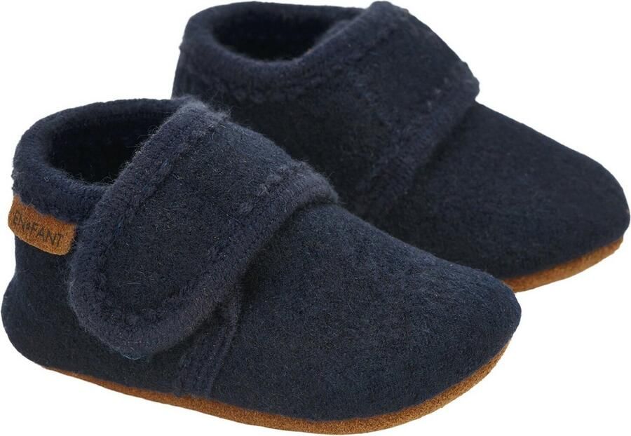 En Fant Pantoffels voor baby's Wol Marineblauw