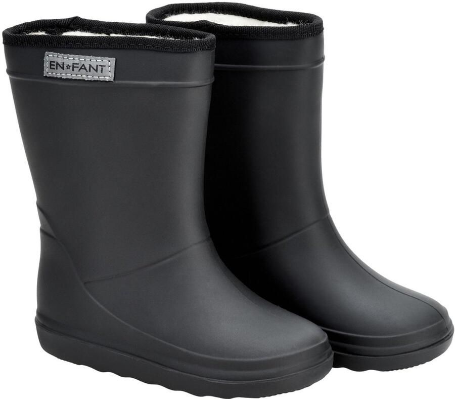 En Fant Thermo Boots Regenlaars 100% Megol Rubber ZONDER weekmakers voering van zachte wol Solid 6149 Black laarzen - Foto 2