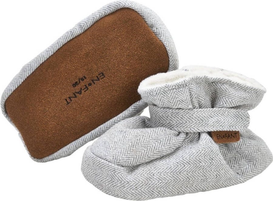 En Fant Kinder Baby Schuhe Baby Hausschuh 250004-Grey Melange