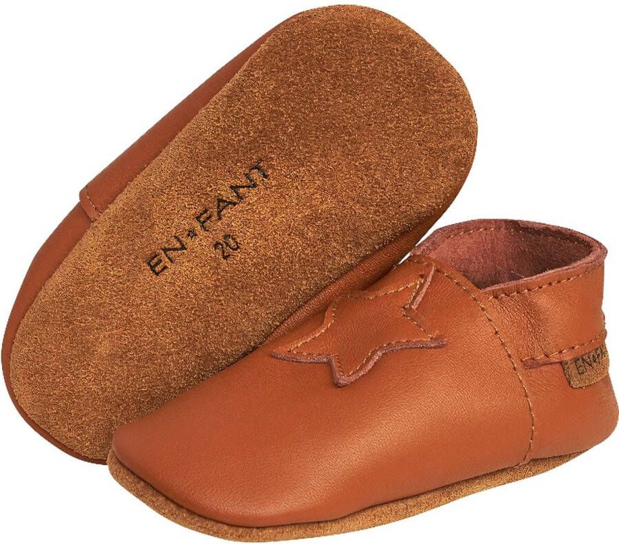 En Fant Kinder Elastischer Hausschuh E813115-Leather Brown
