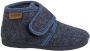 En Fant Kinder Hausschuh Slippers Wool Hook and Loop 6474 Navy - Thumbnail 1