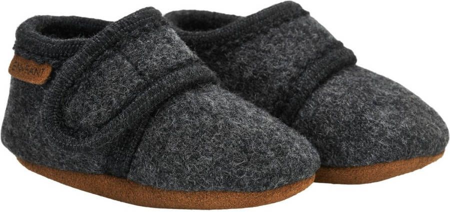 En Fant Pantoffels voor baby's Wol Antraciet Gemeleerd