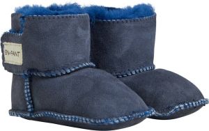 En Fant Slofjes voor baby's Schapenvacht voering Marineblauw maat S (13 5cm)