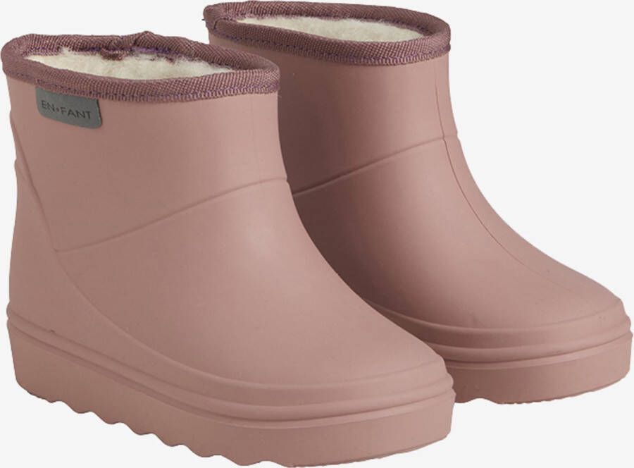 En Fant Thermo Boots Halve Regenlaars 100% Megol Rubber ZONDER weekmakers voering van zachte wol 6366 559 Old Rose oud roze Laarzen