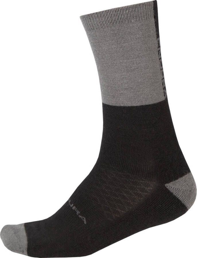 Endura Baabaa Merino Winter Sokken Zwart Grijs Man