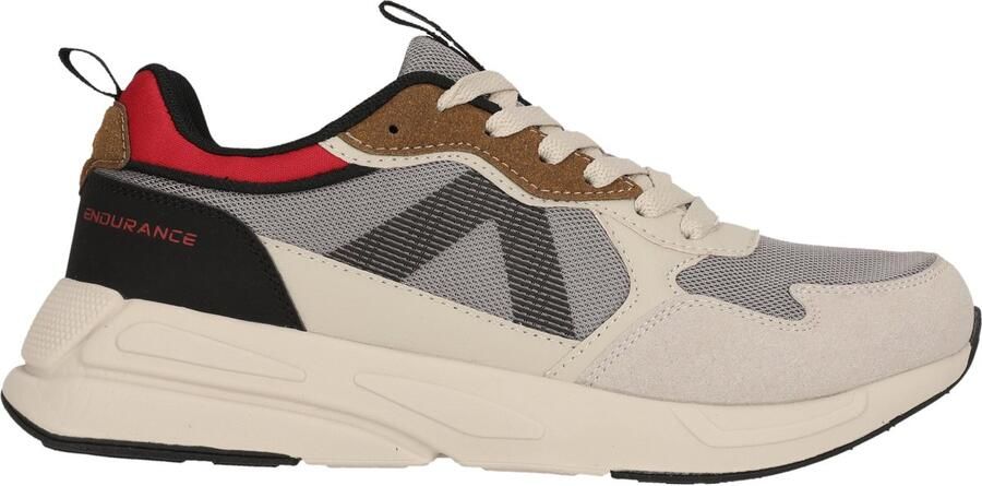 ENDURANCE Sneakers laag 'Abantes' stone grey lichtgrijs cranberry zwart