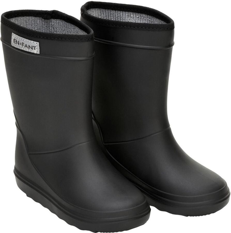 Enfant Rain Boots Solid Regenlaarzen Zwart