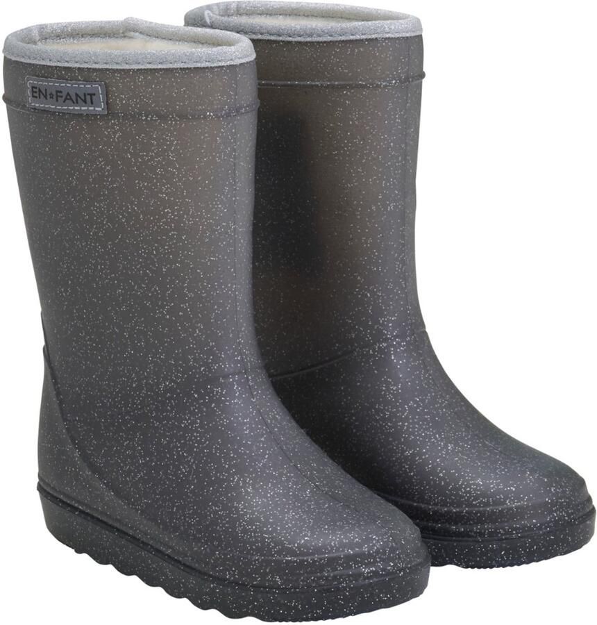 Enfant Thermoboots Gevoerde regenlaarzen Meisjes Ebony Grijs Glitter