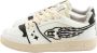 Enterprise Japan Leren sneaker met craquele inzetstukken Blue Heren - Thumbnail 1