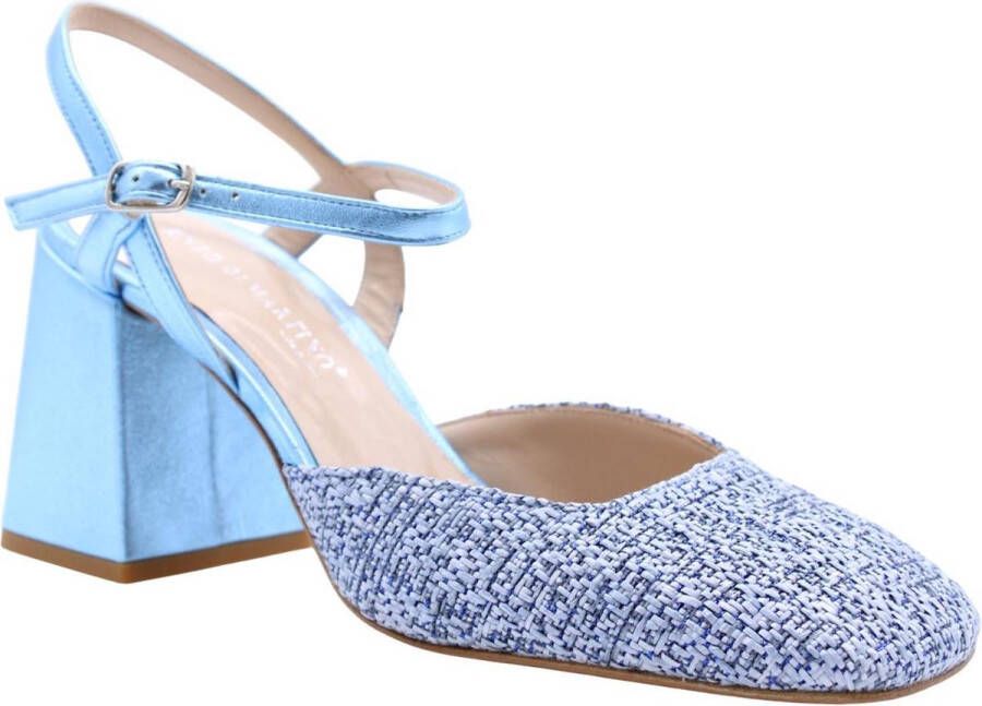 Enzo Di Martino Peep Toe Peep Heel Blue