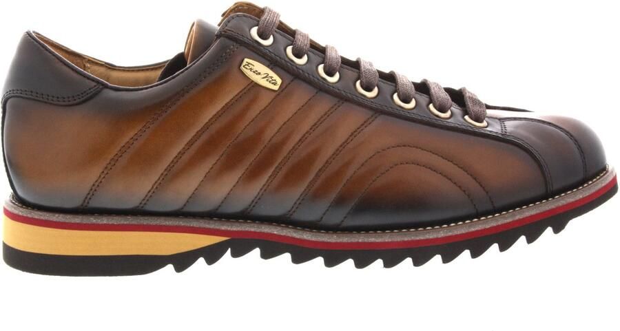 Enzo Vita Heren Sneakers Achille 11 Marron Cognac