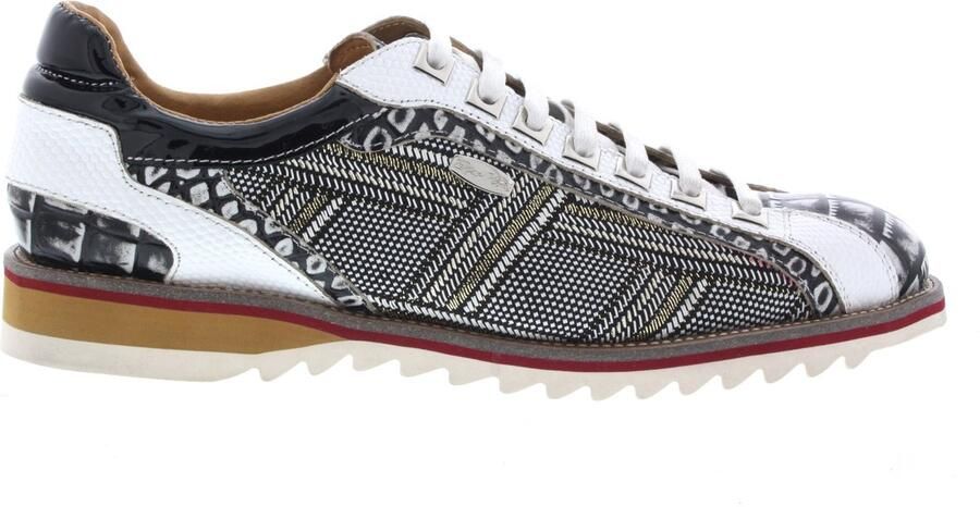 Laura Vita Achille 12 Noir Sneakers Zwart Wit Leer Heren Zwart Wit - Foto 2