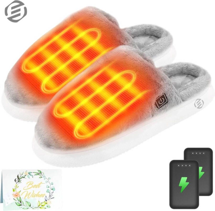 Equivera Verwarmde Sloffen Elektrische Sloffen met Verwarming Winter Sloffen Verwarmde Slof Heerlijk voor koude winterdagen!