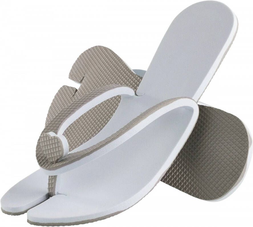 Erwin M Badslippers Sauna Hotel badstof slippers(Deluxe)uitvouwbaar(bruin wit )