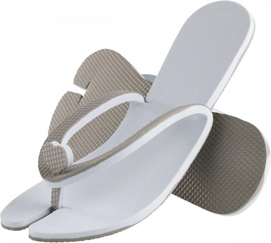 Erwin M Badslippers Sauna Hotel badstof slippers(Deluxe)uitvouwbaar(bruin wit )