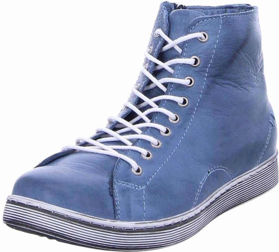 ANDREA CONTI Sneakers hoog 'Sneaker High Damen 0341500 398 Echtleder in blau' blauw