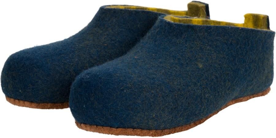 Esgii dames sloffen Stripy Inside blue Colour:Blauw geel-groen - Foto 2