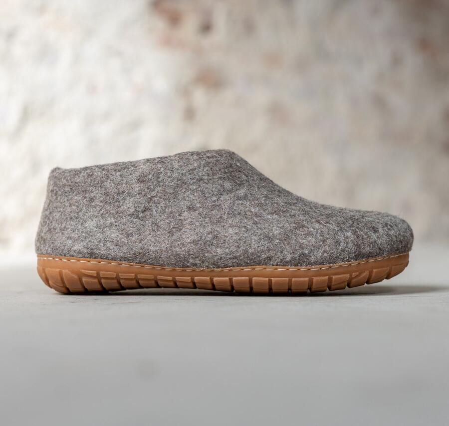 Esgii Vilten Dames Pantoffel Ravi Sesam Harde Zool