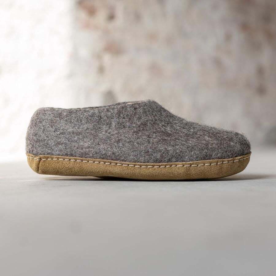 Esgii Vilten Dames Pantoffel Ravi Sesam Zachte Zool