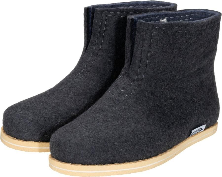 Esgii Vilten damesslof High Boots Garden Grey Colour Donkergrijs donkerblauw - Foto 2