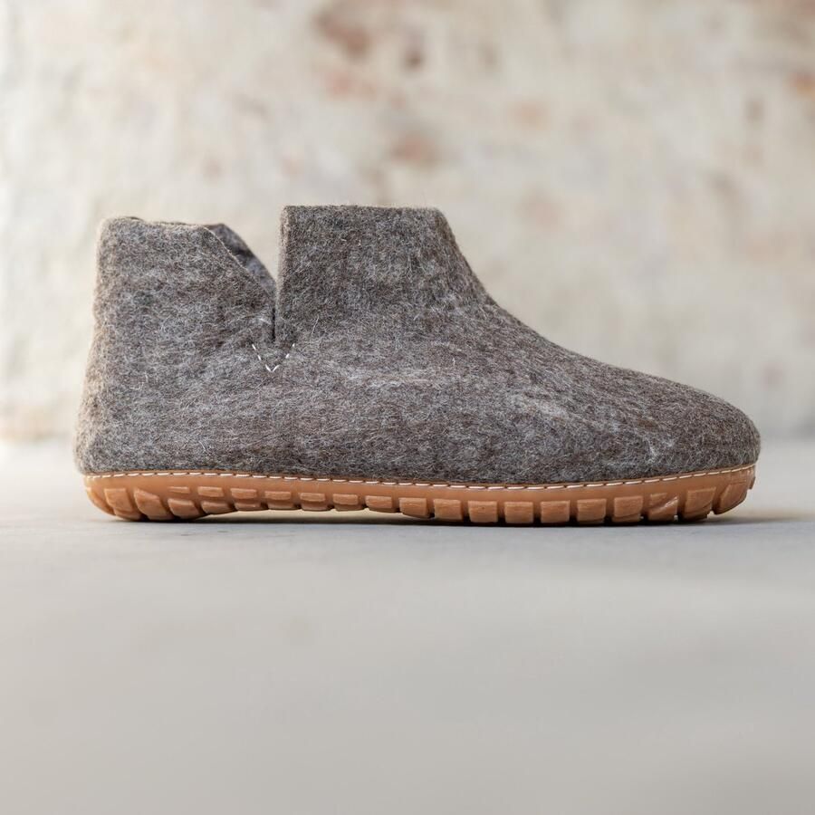 Esgii Vilten Hoge Heren Pantoffel Jado Sesam Harde Zool