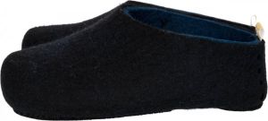 Esgii Vilten herenslof Perforated blue Colour Zwart Blauw