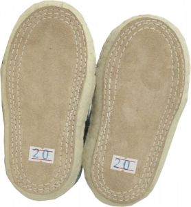 Esgii Vilten kinderslof Boots Dark blue Colour:Donkerblauw Lichtgrijs