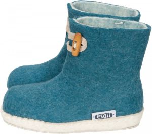 Esgii Vilten kinderslof Boots Seagreen Colour:Zeegroen Ecru