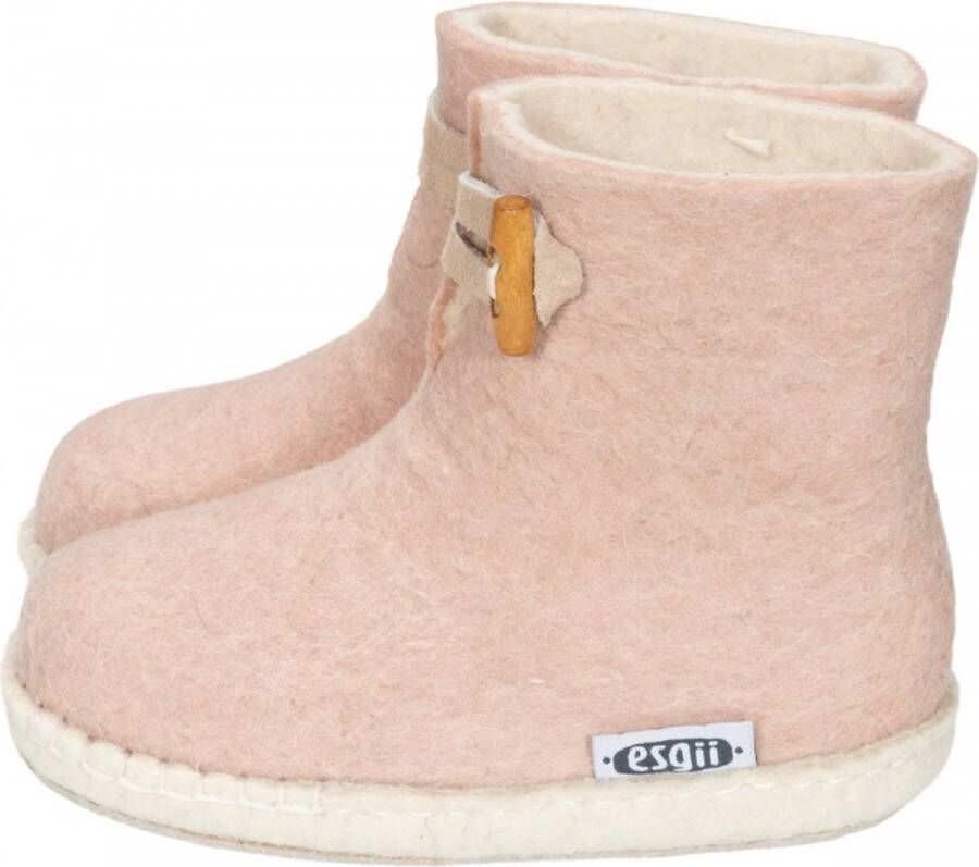 Esgii Vilten kinderslof Boots Soft Pink Colour:Roze Ecru