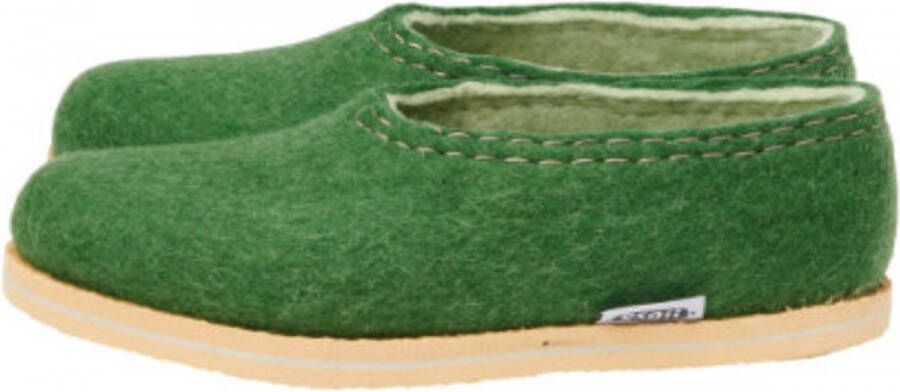 Esgii Vilten Pantoffel Garden Green Colour Groen