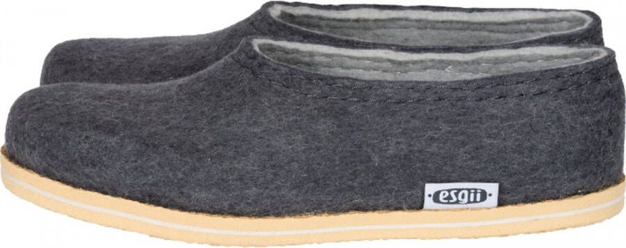 Esgii Vilten Pantoffel Garden Grey Colour Grijs Lichtgrijs