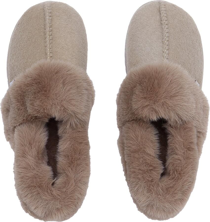 ESOTIQ Jaylee Pantoffels Oranje-beige Gevoerd