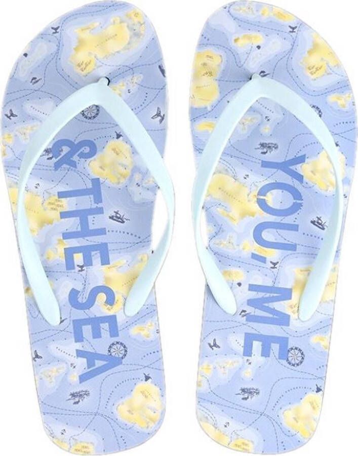 Esschert Design Teenslippers Zee Rubber Blauw