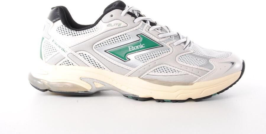 Etonic heren sneaker Galactico leder en mesh wit met groen