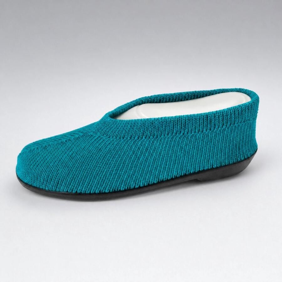 EUROCONFORTO Gebreide Portugese Schoen Azul Atlântico Turquoise Instappers Pantoffel
