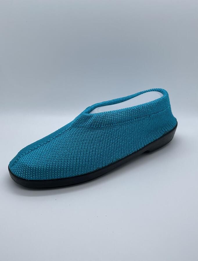 EUROCONFORTO Gebreide Portugese Schoen Azul Atlântico Turquoise Instappers Pantoffel
